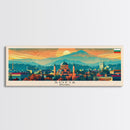 Sofia Bulgaria  Wall Art, Panoramic Travel Poster, Panoramic Framed Canvas Print, City Wall Art, Wall Hanging Home Decor, Travel Art