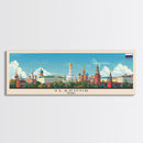 Vladikavkaz Russia Panoramic Travel Poster, Framed Canvas Print or Metal Wall Art, Travel Art, Home Decor, Panoramic Painting, Midcentury Art
