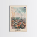 Krefeld Germany Travel Poster Framed Canvas Print, Urban Landscape, Minimalist Wall Art, Home Decor, Original Painting, Travel Print