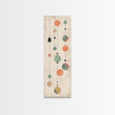 Abstract Hanging Lanterns On A Rustic Background – Framed Canvas Print With Skinny Art And Tall Art In Ukiyo-E Art And Japanese Style Art