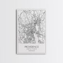Providence Street Map, Rhode Island Map, City Map Art, Minimalist Art, Wall Art, Canvas Print, Bedroom Wall Décor, Gift For Couples,