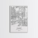 Gilbert Street Map, Arizona Map, City Map Art, Minimalist Art, Wall Art, Canvas Print, Black And White Map, Man Cave Art, Travel Wall Art