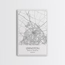 Lexington Street Map, Kentucky Map, City Map Art, Modern Wall Art, Wall Art, Canvas Print, Travel Wall Art, Dorm Room Décor, Engagement Gift