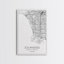 Los Angeles Street Map, California Map, City Map Art, Modern Art, Wall Art, Canvas Print, Travel Wall Print, Wedding Gift, Bedroom Décor