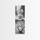 Desert Cracked Earth, Canvas Print, Moody Southwest Wall Art, Joshua Tree Art, Rustic Landscape Art, Extra Wide Art, Above Sofa