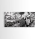 Desert Landscape, Joshua tree art, rustic decor, botanical prints, scenic view, panoramic art, southwest wall art, Canvas Print