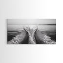 Nautical painting, ocean waves, coastal decor, seascape painting, panoramic art, extra wide art, framed canvas print