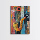 Abstract Pipe Art, graffiti wall art, Moroccan wall art, bold color print, geometric wall art, framed canvas print, modern decor, contemporary art