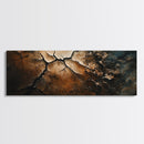 Wabi Sabi Wall Art, Framed Canvas Print, Cracked Earth Painting, Moody Art, Rustic Decor, Extra Wide Art, Abstract Landscape Art, Gift Idea