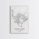 Santa Clarita Street Map, California Map, City Map Print, Minimalist Art, Wall Art, Canvas Print, Bedroom Wall Décor, Unique Travel Gifts