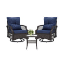 Alora 3-Piece Wicker Patio Bistro Set W/ Swivel Chairs And Table (SAK14789)