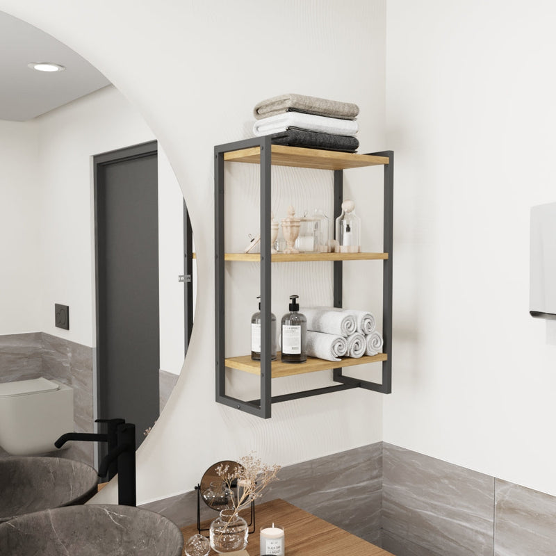 3-Tier Bathroom Shelf, Storage for Towel and Blanket, Decorative Items