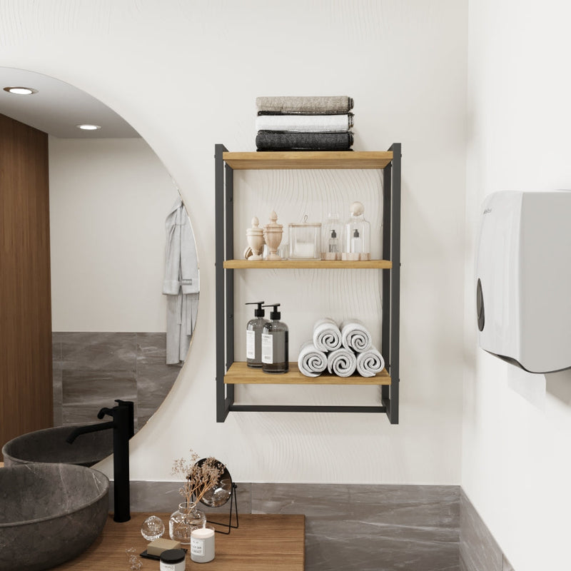 3-Tier Bathroom Shelf, Storage for Towel and Blanket, Decorative Items