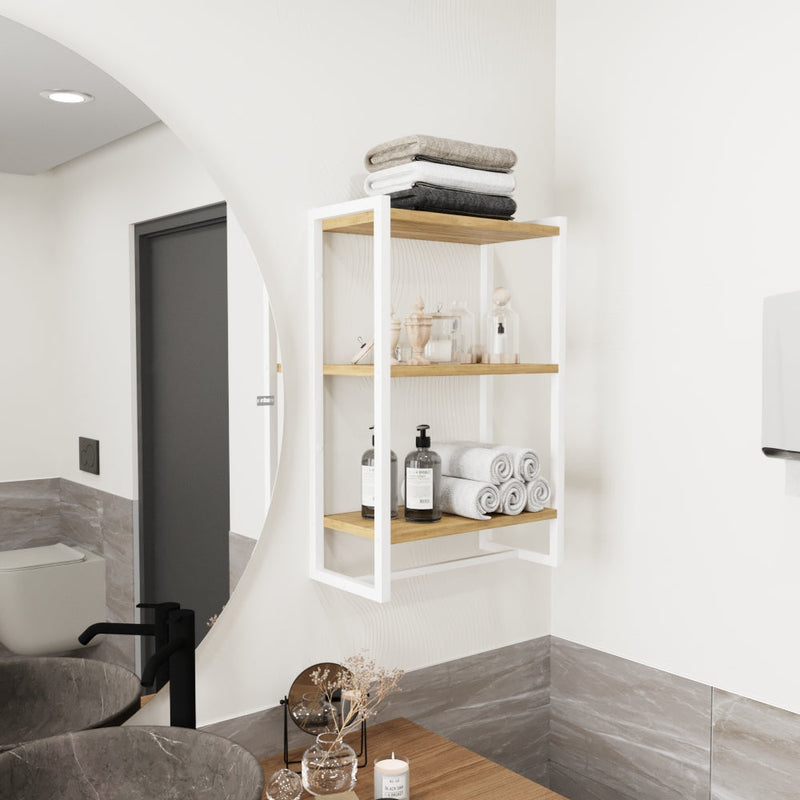 3-Tier Bathroom Shelf, Storage for Towel and Blanket, Decorative Items