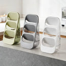3-tier gray & sage green kitchen utensil organizer cutlery rack