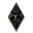 Admiral Meow Reporting For Duty, Victorian Cat Portrait Art, Canvas Textured Print, Gothic Dark Academia Wall Art