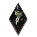 Dark Academia Victorian Gothic Gecko Art, Canvas Textured Print or Canvas, Halloween Art, Spooky Decor, Halloween Decoration, Witch Familiar
