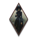 Victorian Witch In The Rain, Halloween Decor, Canvas Textured Print, Halloween Poster Art, Victorian Oil Painting, Goth Decor