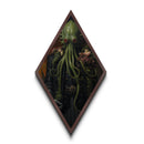 Cthulhu is ready for the ball, halloween decor, canvas art print, diamond shaped halloween art