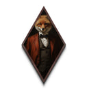 The Victorian Gentleman Business Fox, Framed Canvas or Canvas Print, Halloween Decor, Dark Academia, Funny Halloween Decorations