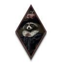 Fancy Victorian Lady Racoon, Canvas Textured Print Or Canvas, Victorian Animal Print Oil Painting, Funny Halloween Decor