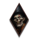 Creepy Clown Dark Academia Portrait, Halloween Decor, Victorian Wall Art, Diamond Shaped Wall Art, Spooky Decor