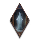 The Ghost In The Painting, Framed Canvas Art Print, Spooky Season Halloween Decor, Victorian Ghost Oil Painting Print