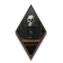 Gothic Victorian Skill Art, Framed Canvas Art Print, Diamond Shaped Halloween Decor