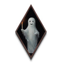This Ghost is Spooooky With His Candle ,Diamond Shaped Art, Halloween Wall Art, Halloween Decoration
