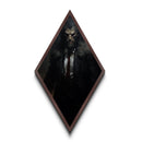 Diamond Shaped Art Werewolf Canvas Art Print, Gothic Horror Monster in Suit, Dark Academia Victorian Halloween Decor for Wall