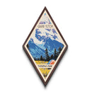 Grand Teton National Park Diamond Shaped Travel Poster Canvas Art Print, Canvas Wall Art, Travel Gift, Wyoming Travel Art