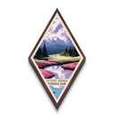 Mount Rainier National Park Diamond Shaped Travel Poster Canvas Art Print, Canvas Wall Art, Travel Gift, Washington Travel Art