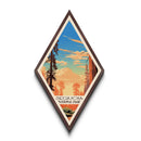 Sequoia National Park Diamond Shaped Travel Poster Canvas Art Print, Canvas Wall Art, Travel Gift, California Travel Art