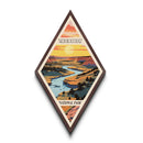 Theodore Roosevelt National Park Diamond Shaped Travel Poster Canvas Art Print, Canvas Wall Art, Travel Gift, North Dakota Travel Art