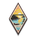 Voyageurs National Park Diamond Shaped Travel Poster Canvas Art Print, Canvas Wall Art, Travel Gift, Minnesota Travel Art