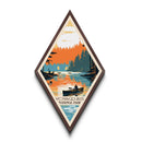 Voyageurs National Park Diamond Formed Adventure Poster Wall Art Art Print, Canvas Wall Art, Travel Gift, Minnesota Travel Art