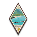 Retro American Samoa National Park Travel Poster Canvas Texture Print, Travel Decor Art, Midcentury Modern Decor American Samoa Travel Art