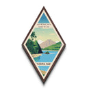 American Samoa National Park Diamond Shaped Travel Poster Wall Art Art Print, Canvas Wall Art, Travel Present, American Samoa Travel Art