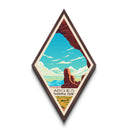 Arches National Park Diamond Shaped Travel Poster Canvas Art Print, Canvas Wall Art, Travel Gift, Utah Travel Art