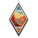 Capitol Reef National Park Diamond Shaped Travel Poster Canvas Art Print, Canvas Wall Art, Travel Gift, Utah Travel Art