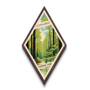 Congaree National Park Diamond Shaped Travel Poster Canvas Art Print, Canvas Wall Art, Travel Gift, South Carolina Travel Art