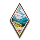 Glacier Bay National Park Diamond Shaped Travel Poster Canvas Artwork Print, Canvas Wall Art, Travel Present, Alaska Travel Art