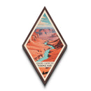 Grand Canyon National Park Diamond Shaped Travel Poster Canvas Art Print, Canvas Wall Art, Travel Gift, Arizona Travel Art