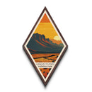 Guadalupe Mountains National Park Diamond Shaped Travel Poster Canvas Art Print, Canvas Wall Art, Travel Gift, Texas Travel Art