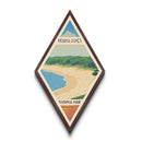 Indiana Dunes National Park Diamond-Shaped Adventure Print Canvas Art Print, Canvas Wall Art, Travel Gift, Indiana Travel Art