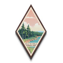 Isle Royale National Park Diamond-Shaped Travel Poster Canvas Art Print, Canvas Wall Art, Travel Gift, Michigan Travel Art