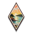Isle Royale National Park Diamond-Shaped Adventure Poster Canvas Art Print, Canvas Wall Art, Travel Present, Michigan Travel Art