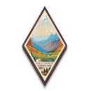 Kings Canyon National Park Diamond Shaped Travel Poster Canvas Art Print, Canvas Wall Art, Travel Gift, California Travel Art