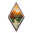 Kings Canyon National Park Diamond Shaped Travel Poster Wall Art Artwork Print, Canvas Wall Art, Travel Gift, California Travel Art