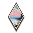Olympic National Park Diamond Formed Travel Poster Canvas Art Print, Canvas Wall Art, Travel Gift, Washington Travel Art
